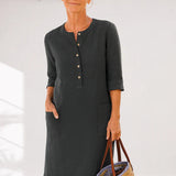 EVI | Casual women's dress with a relaxed fit and timeless look for everyday wear