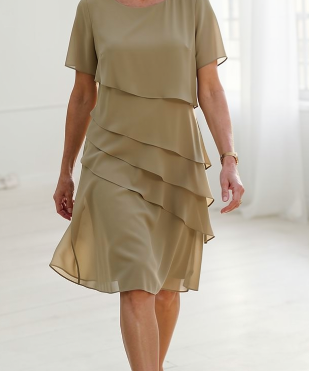 Isabella - Elegant Flowing Dress with Ruffles