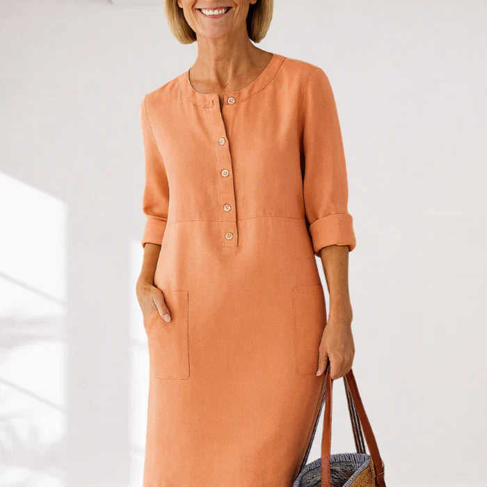 EVI | Casual women's dress with a relaxed fit and timeless look for everyday wear