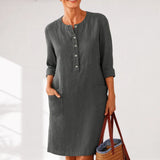 EVI | Casual women's dress with a relaxed fit and timeless look for everyday wear