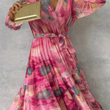 Aoife - Vibrant Floral Wrap Dress
