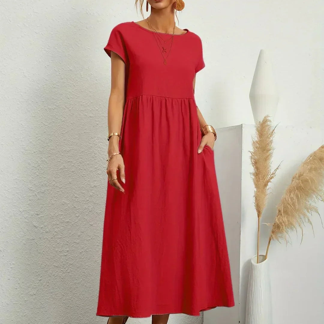 HEIKE | FLOWING MIDI DRESS OF TIMELESS ELEGANCE