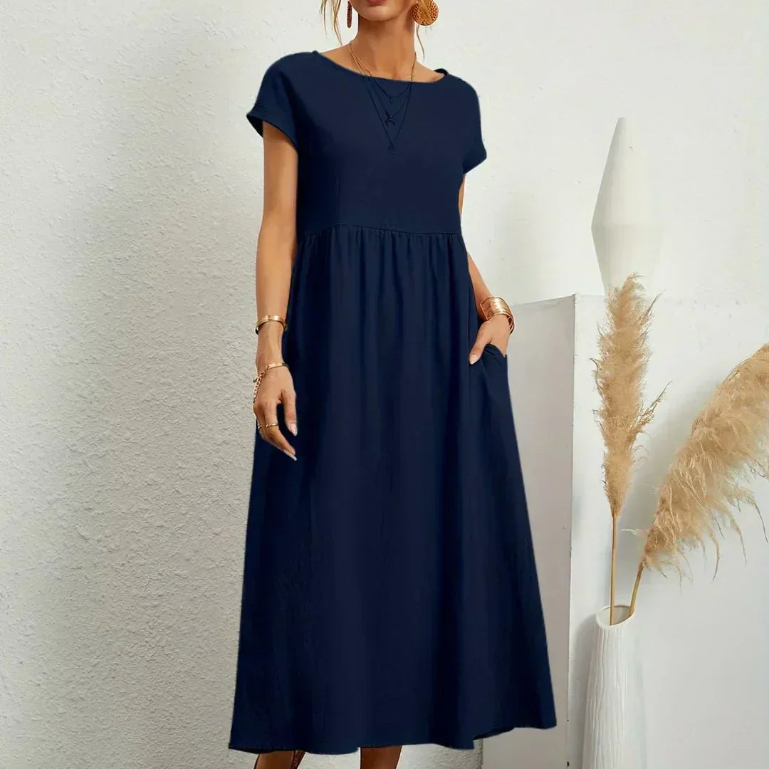 HEIKE | FLOWING MIDI DRESS OF TIMELESS ELEGANCE