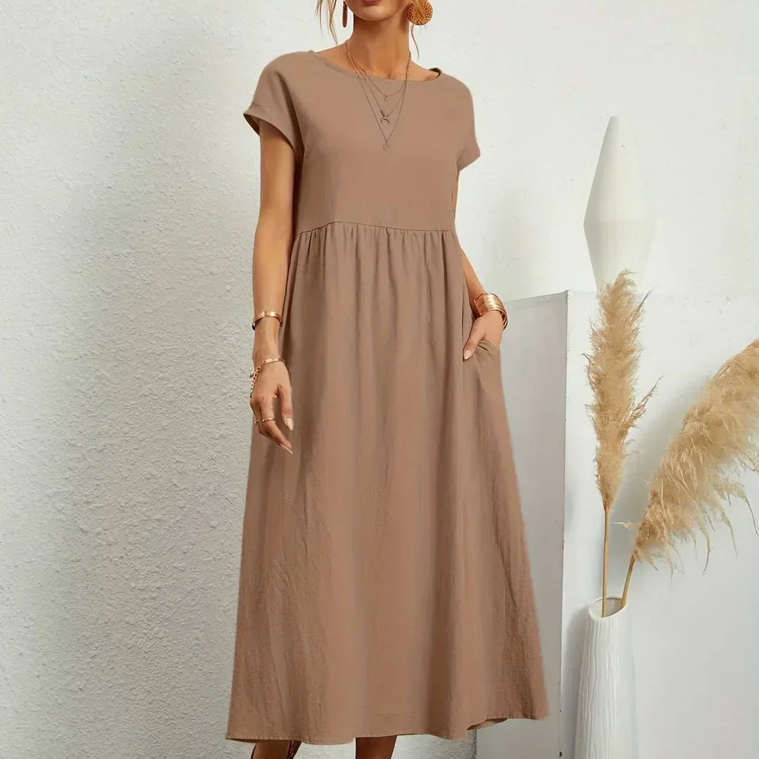 HEIKE | FLOWING MIDI DRESS OF TIMELESS ELEGANCE