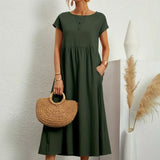 HEIKE | FLOWING MIDI DRESS OF TIMELESS ELEGANCE