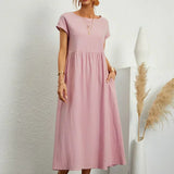 HEIKE | FLOWING MIDI DRESS OF TIMELESS ELEGANCE