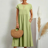 HEIKE | FLOWING MIDI DRESS OF TIMELESS ELEGANCE