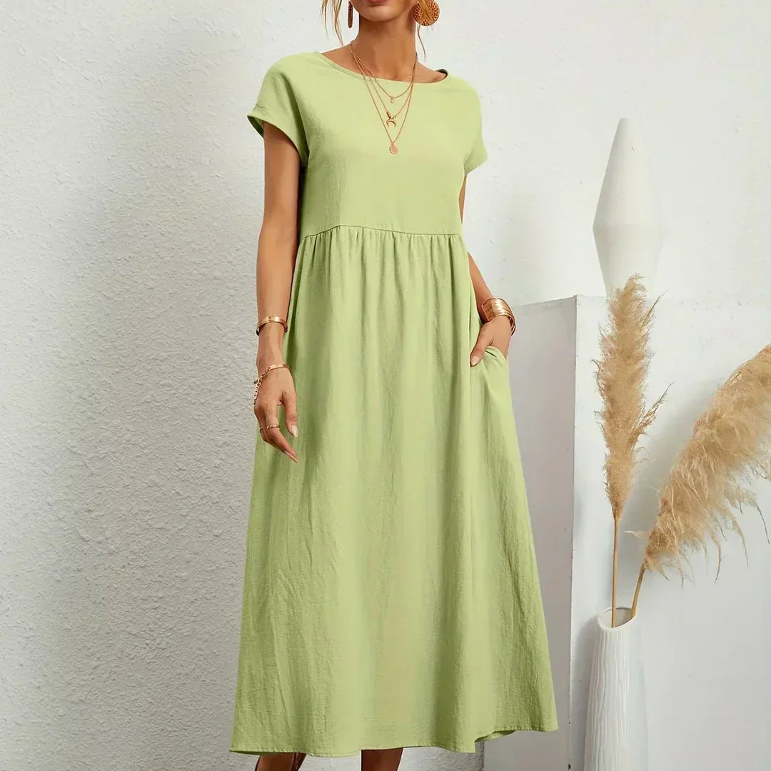 HEIKE | FLOWING MIDI DRESS OF TIMELESS ELEGANCE