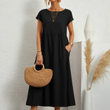 HEIKE | FLOWING MIDI DRESS OF TIMELESS ELEGANCE