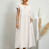 HEIKE | FLOWING MIDI DRESS OF TIMELESS ELEGANCE