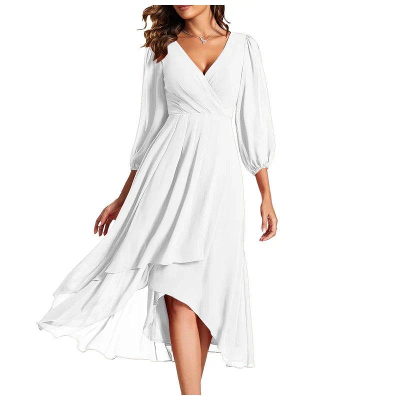 Ellie - Elegant Dress with Asymmetrical Hem