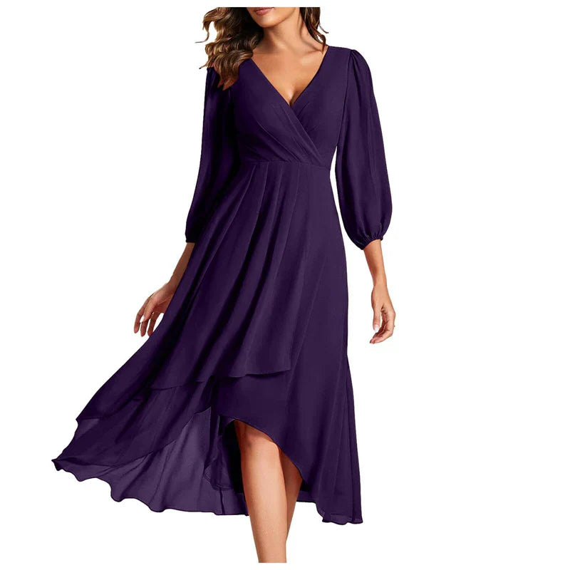 Ellie - Elegant Dress with Asymmetrical Hem