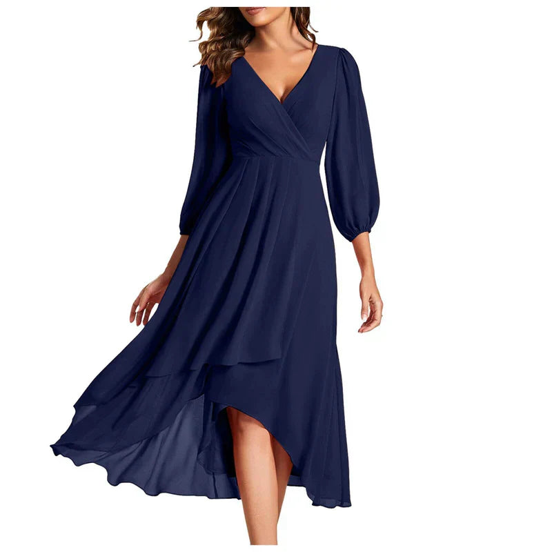 Ellie - Elegant Dress with Asymmetrical Hem