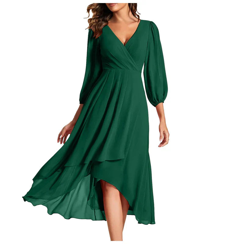 Ellie - Elegant Dress with Asymmetrical Hem