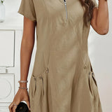 MARIELLA | Summer Dress with Elegant Zip, Practical Pockets, and Everyday Comfort