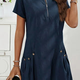 MARIELLA | Summer Dress with Elegant Zip, Practical Pockets, and Everyday Comfort