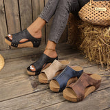 Ada - Lumi Wedge Sandals with Studs