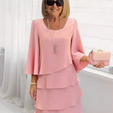 Amelia - Elegant Flowing Dress with Ruffles