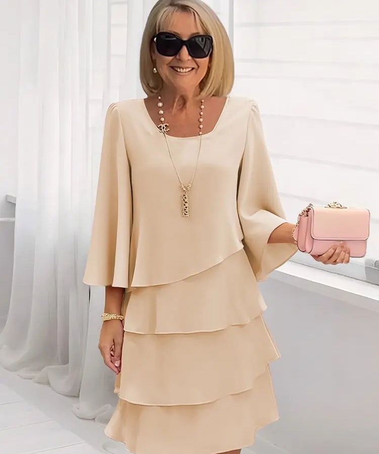Amelia - Elegant Flowing Dress with Ruffles