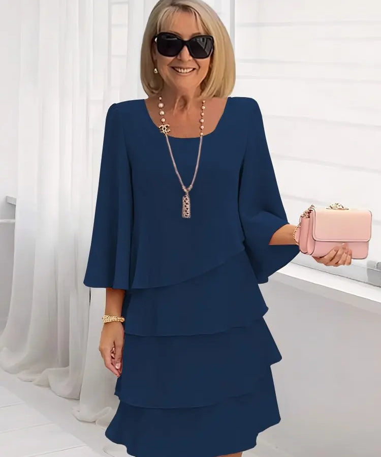 Amelia - Elegant Flowing Dress with Ruffles