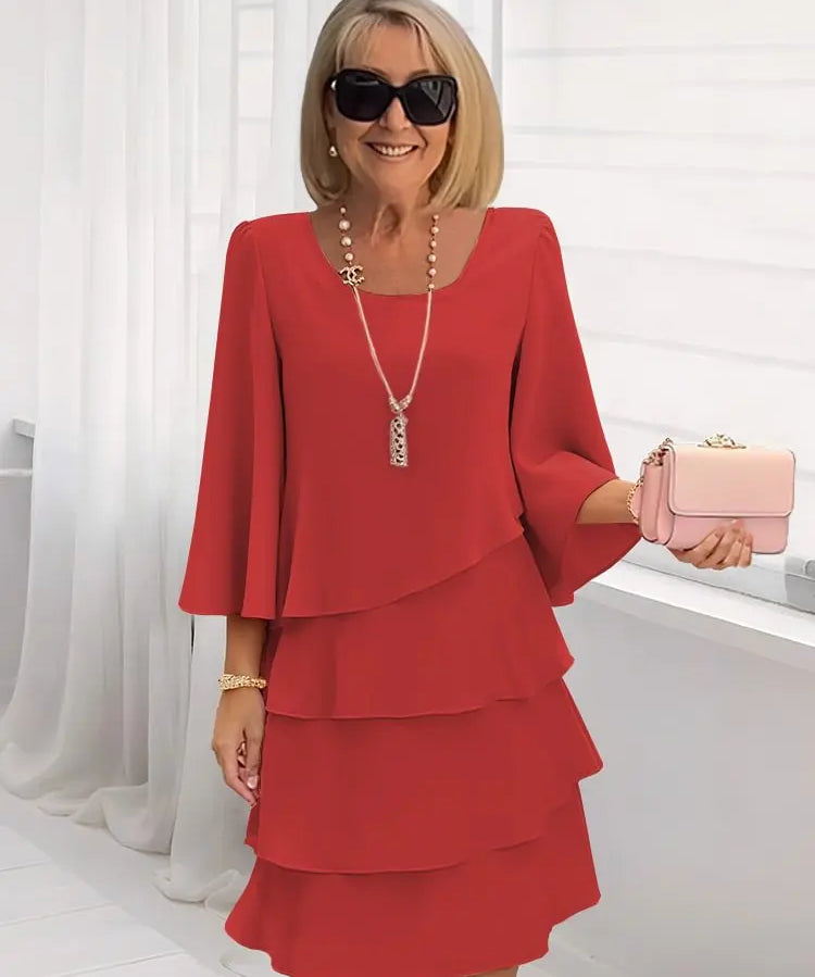 Amelia - Elegant Flowing Dress with Ruffles
