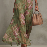 LIVIA | ELEGANT FLORAL HALTER MAXI DRESS
