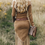 Sierra Western Fringe Zip Midi Dress