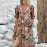 Dorina | V-Neck Dress with Print