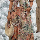 Dorina | V-Neck Dress with Print