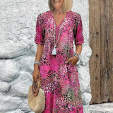 Dorina | V-Neck Dress with Print