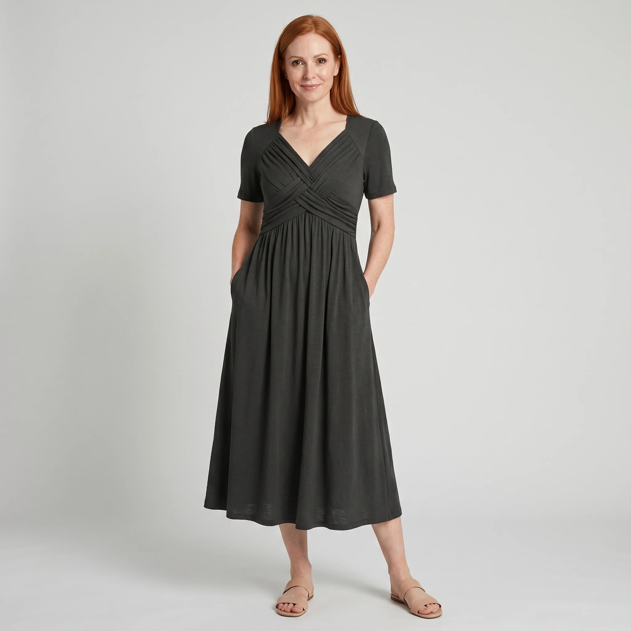 Amelia - Elegant A-Line Midi Dress