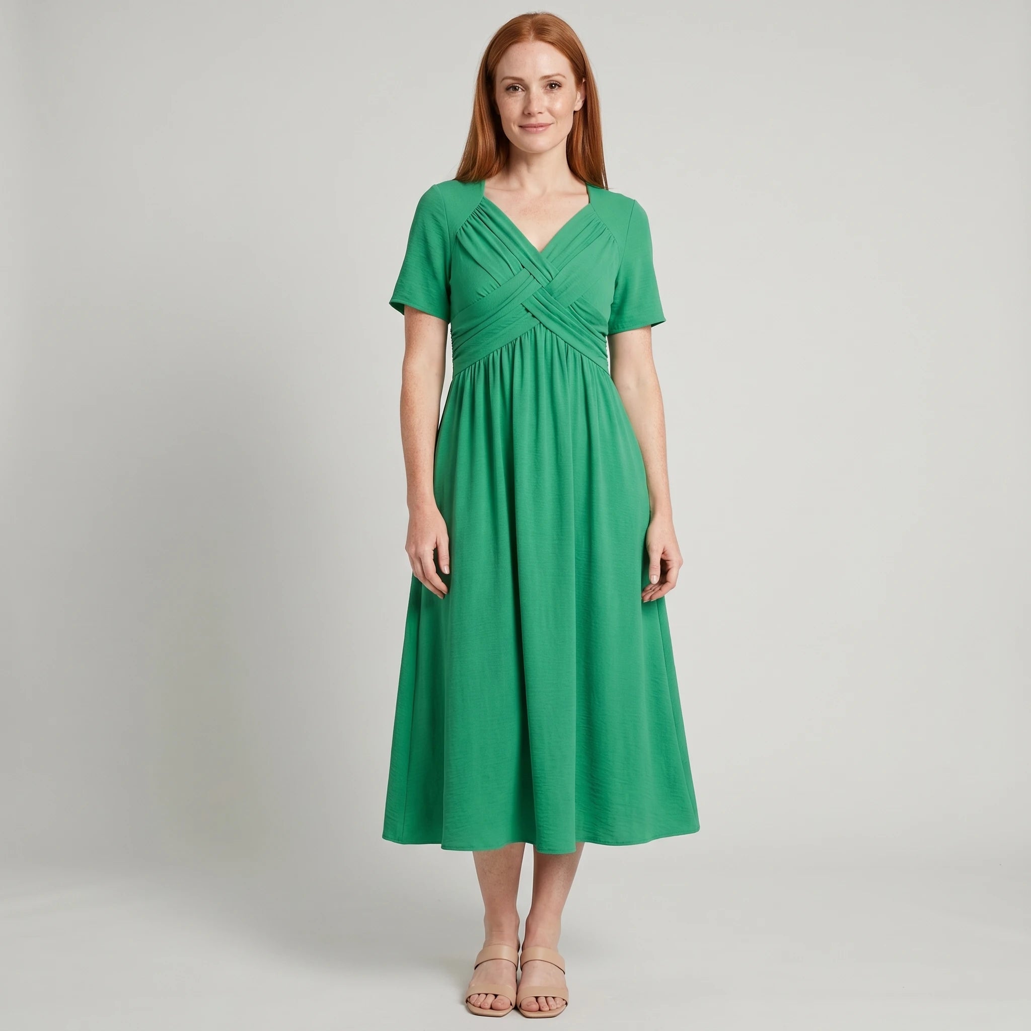 Amelia - Elegant A-Line Midi Dress