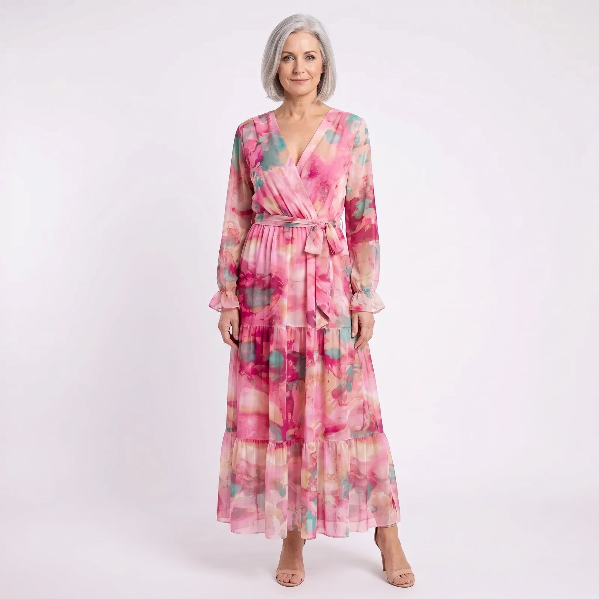 Isla - Long Summer Dress with Floral Pattern