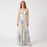 Lucy - Elegant Floral Maxi Dress with Pleated Silhouette