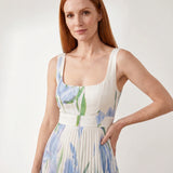 Lucy - Elegant Floral Maxi Dress with Pleated Silhouette