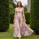 Lucy - Elegant Floral Maxi Dress with Pleated Silhouette