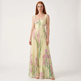Lucy - Elegant Floral Maxi Dress with Pleated Silhouette