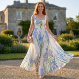 Lucy - Elegant Floral Maxi Dress with Pleated Silhouette