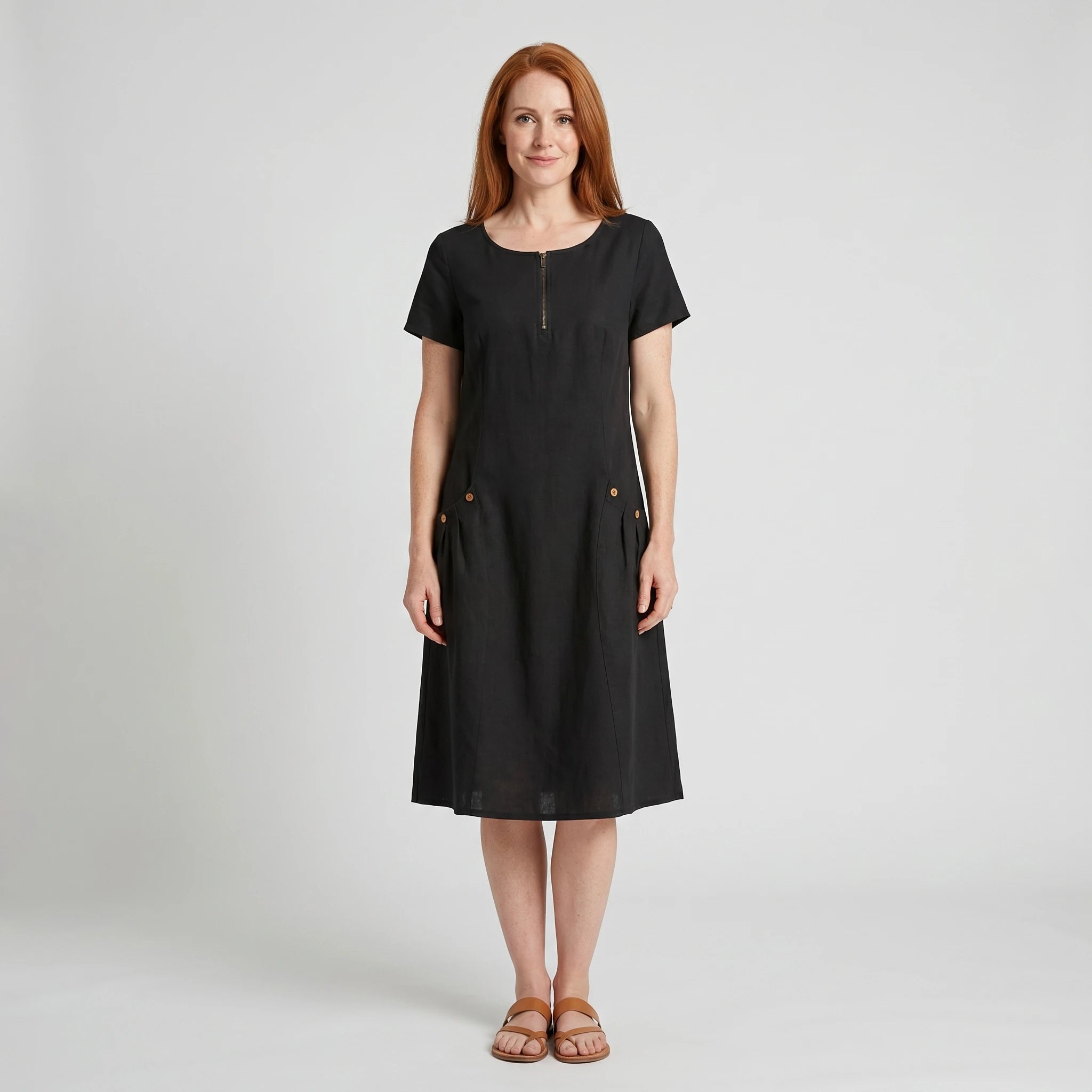 Isabella - Summer Dress with Zip and Practical Pockets
