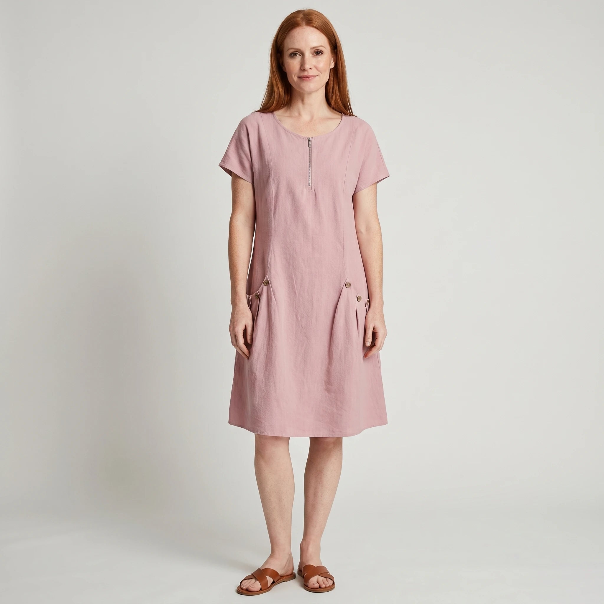 Isabella - Summer Dress with Zip and Practical Pockets