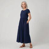 Evie - Flowing Midi Dress of Timeless Elegance