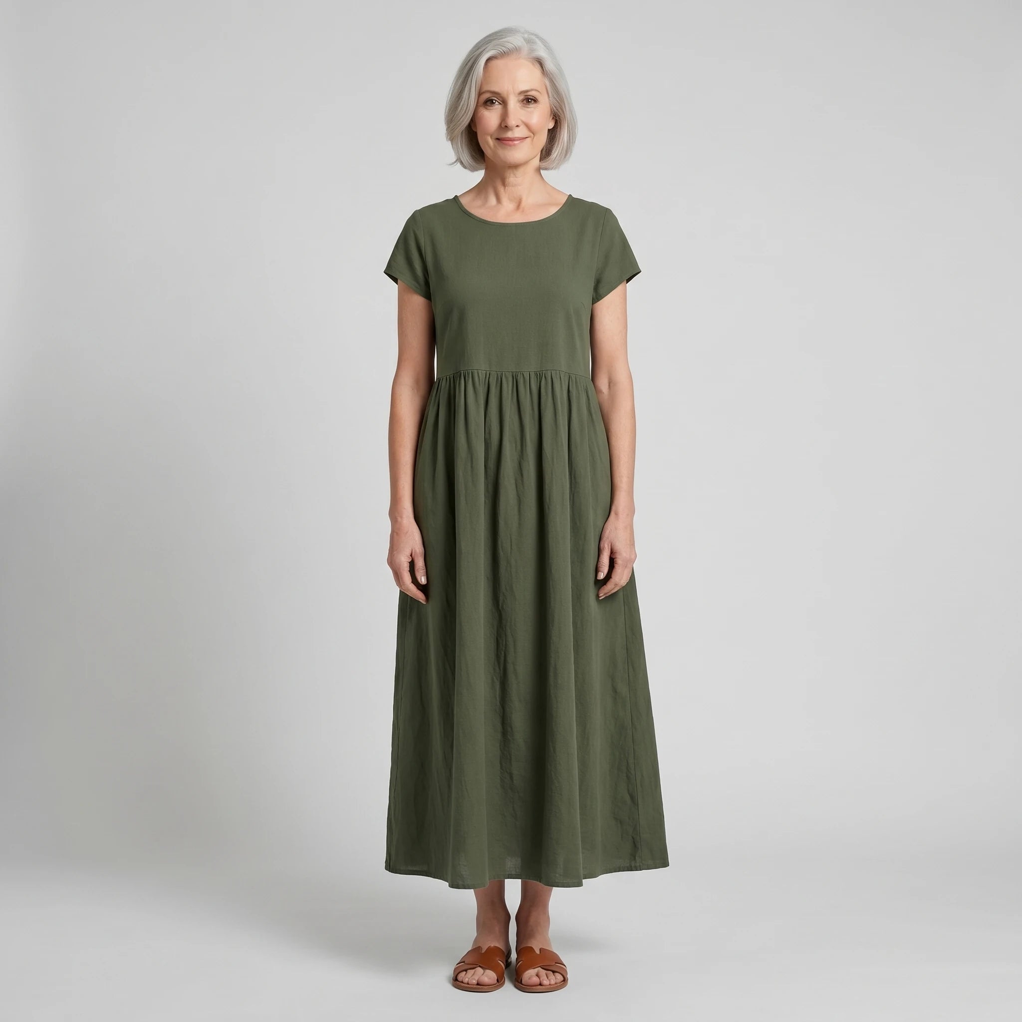 Evie - Flowing Midi Dress of Timeless Elegance