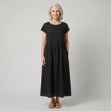 Evie - Flowing Midi Dress of Timeless Elegance