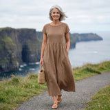 Evie - Flowing Midi Dress of Timeless Elegance