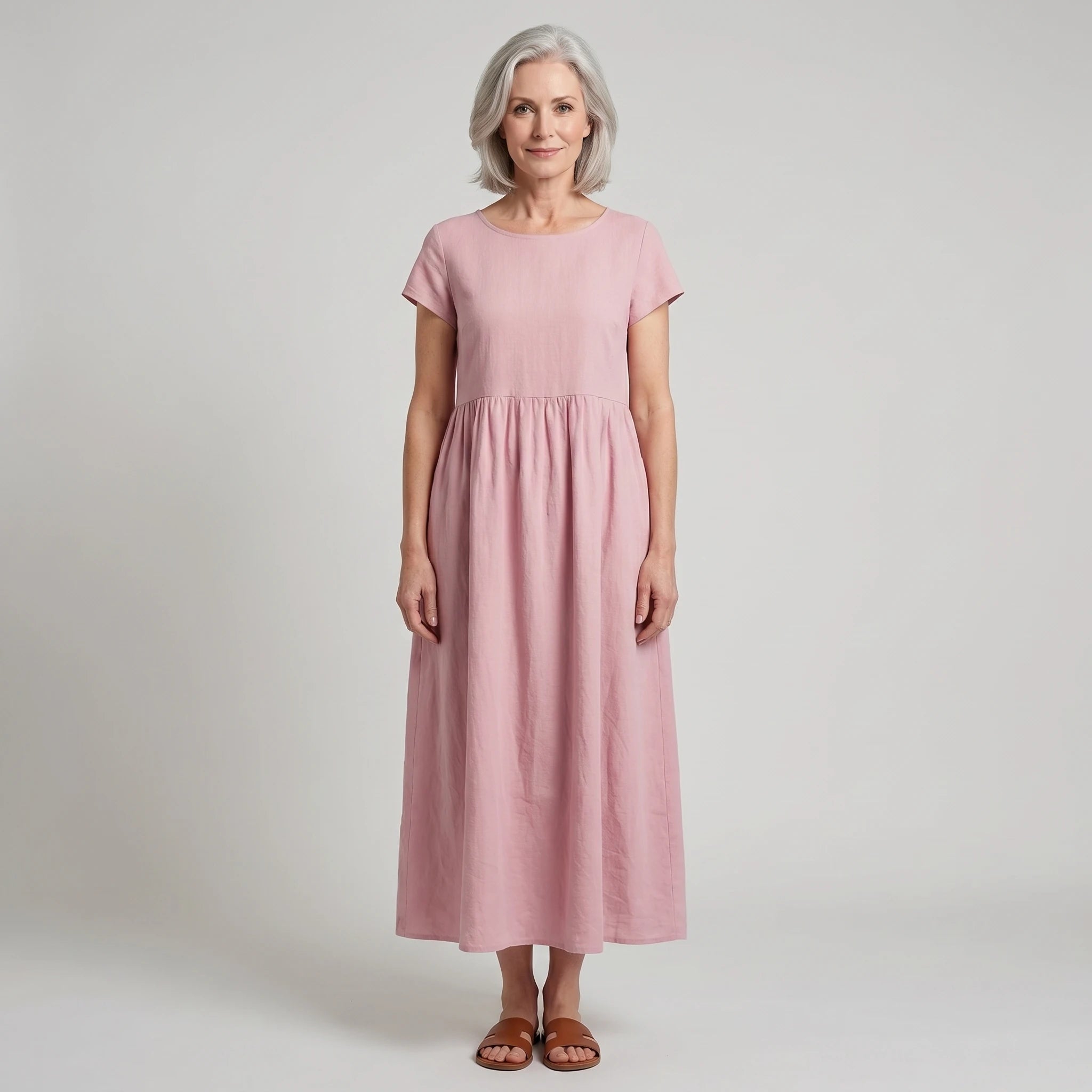 Evie - Flowing Midi Dress of Timeless Elegance