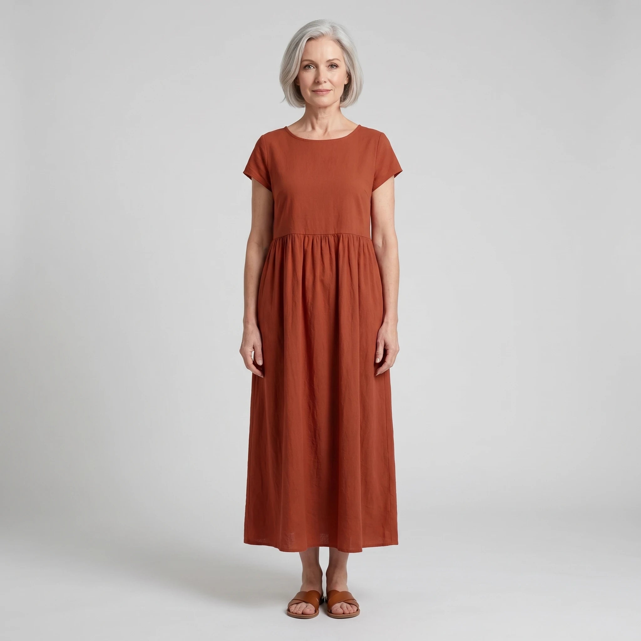 Evie - Flowing Midi Dress of Timeless Elegance
