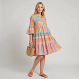 Millie - Vibrant Midi Dress with Airy Comfort