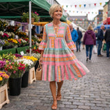 Millie - Vibrant Midi Dress with Airy Comfort