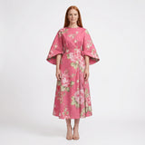 Alice - Floral Midi Dress with Sculpted Waist