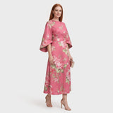 Alice - Floral Midi Dress with Sculpted Waist